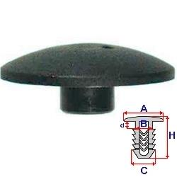 Šroubovací příchytka čalounění kufru