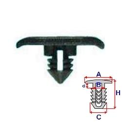 Příchytka těsnění dveří