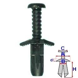 Příchytka plastového nadkolí