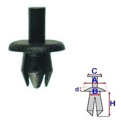 Rozpínací matice pro plastové nadkolí