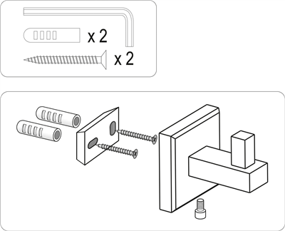 Háček na župan Quad Chrom