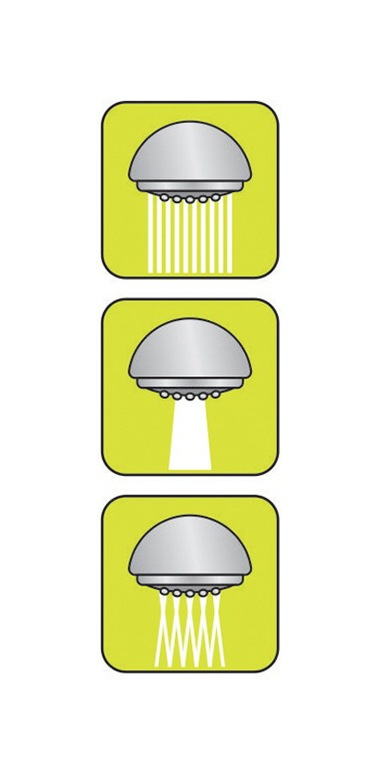 Sprchová hlavice 3 funkce oranžová FALA Salto