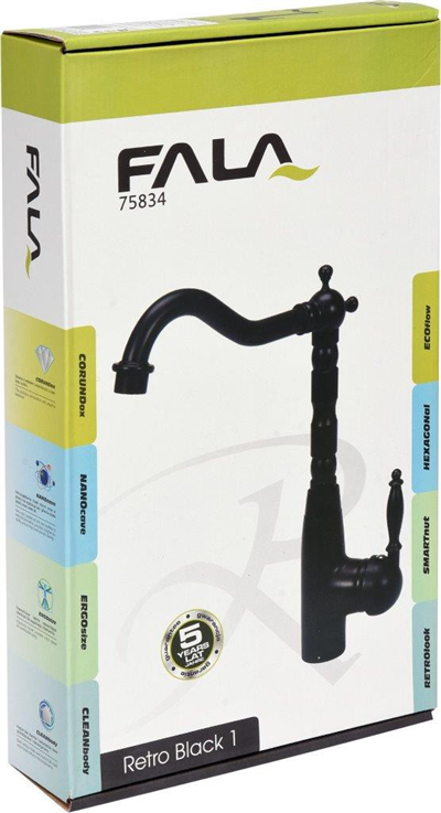 Baterie dřezová Retro Black 1