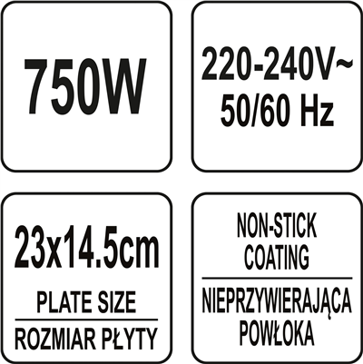 Gril na panini 750 W