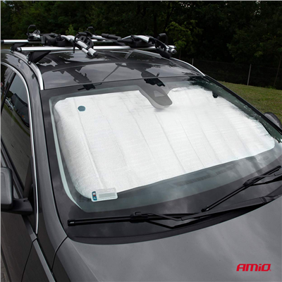 Clona na přední sklo stříbrná - 130x60 cm