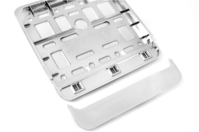 Podložka pod SPZ - skuter, motorrower metalizovaná