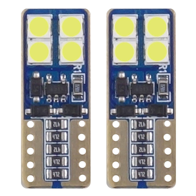 LED CANBUS 8SMD 2835 T10e (W5W) White 12V / 24V