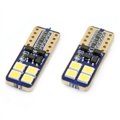 LED CANBUS 8SMD 2835 T10e (W5W) White 12V / 24V