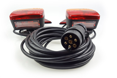 Sada zadních magnetovích svítidel pro přívěsný vozík