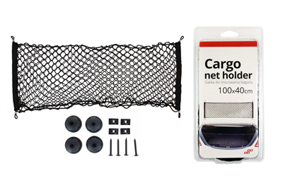 Síťka na uchycení zavazadel s kapsou a úchyty 100x40