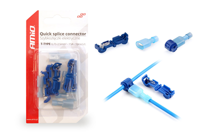 Elektrické rychlospojky Typ-T 0,75-2,5mm2 15A blistr 5 ks