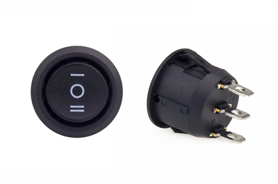 Černý oválný vypínač 12/230V BU03