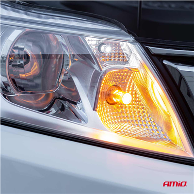 Żarówki LED CANBUS 3030 24SMD 1156 BAU15S PY21W Amber 12V/24V