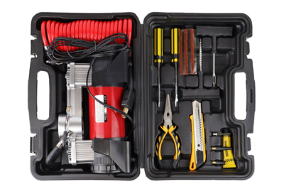 Kompresor do auta kovový dvoupístový 12V HQ, ACOMP-18 AMiO-02640