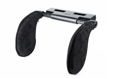 Sklopná opěrka hlavy do auta, Potah - černá PVC kůže AMiO-02558