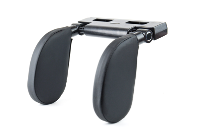 Sklopná opěrka hlavy do auta, Potah - černá PVC kůže AMiO-02559