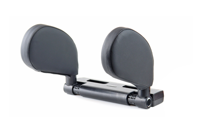 Sklopná opěrka hlavy do auta, Potah - černá PVC kůže AMiO-02559