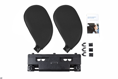 Sklopná opěrka hlavy do auta, Potah - černá PVC kůže AMiO-02559