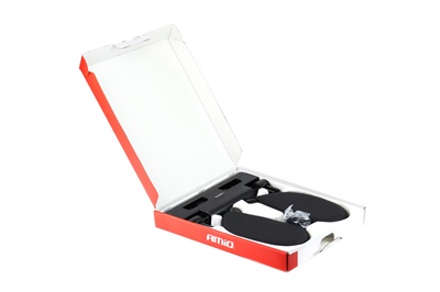 Sklopná opěrka hlavy do auta, Potah - černá PVC kůže AMiO-02559