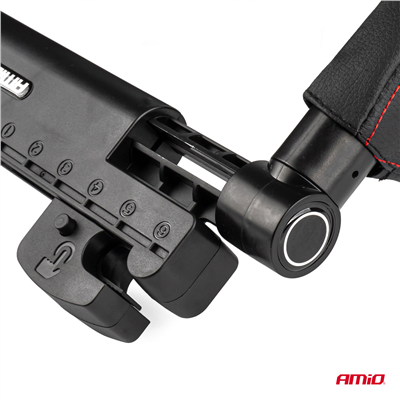 Sklopná opěrka hlavy do auta, Potah - černá AMiO-02957