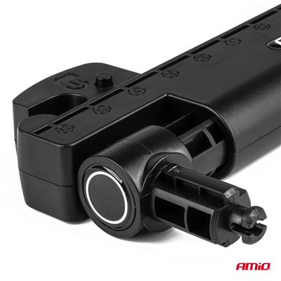 Sklopná opěrka hlavy do auta, Potah - černá AMiO-02957