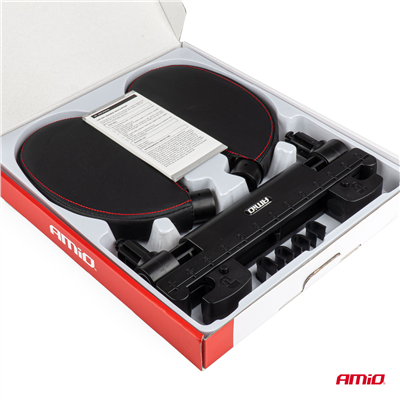 Sklopná opěrka hlavy do auta, Potah - černá AMiO-02957