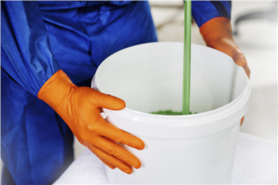 Nepudrované nitrilové rukavice MERCATOR gogrip (orange), velikost M, balení 50 ks