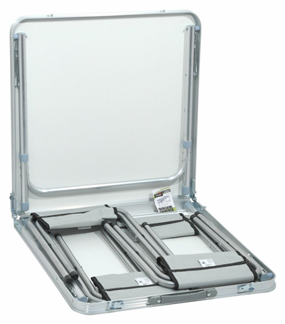 Stůl kemping DOUBLE teleskop. šedý + 4x židlička CATTARA