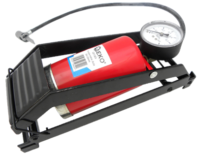Hustilka nožní s manometrem jednopístová, 80 x 130 mm GEKO