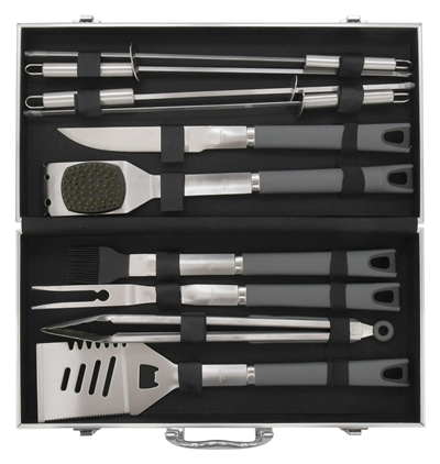 Grilovací nářadí GREY LINE sada 11ks ALU kufřík CATTARA