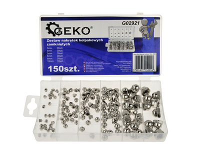 Sada uzavřených krycích matic 150ks GEKO