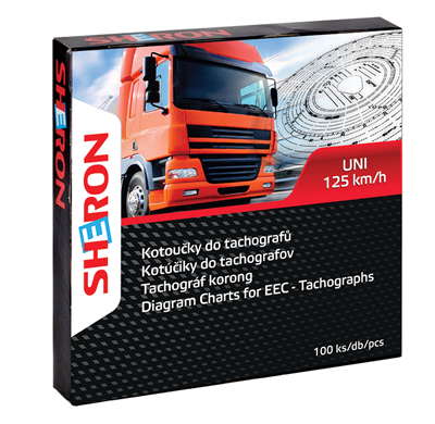 Kotoučky do tachografu 125 km/h UNI