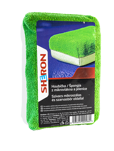 Houbička z mikrovlákna a jelenice