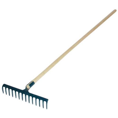 Hrábě kovové, 16 zubů, s násadou 160 cm