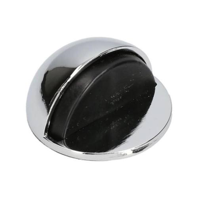 Zarážka dveřní, O 45 x 24 mm, samolepící, chrom