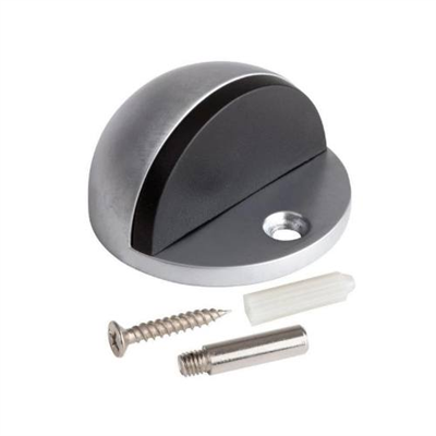 Zarážka dveřní, O 45 x 25 mm, matný chrom