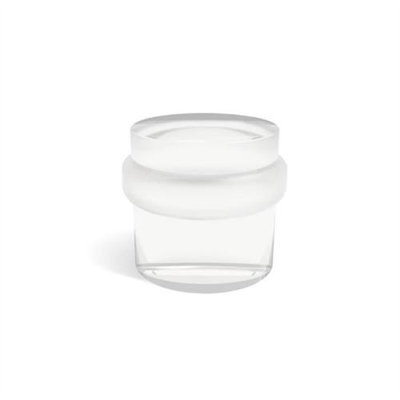 Zarážka dveřní, O 38 x 30 mm, transparentní, samolepící