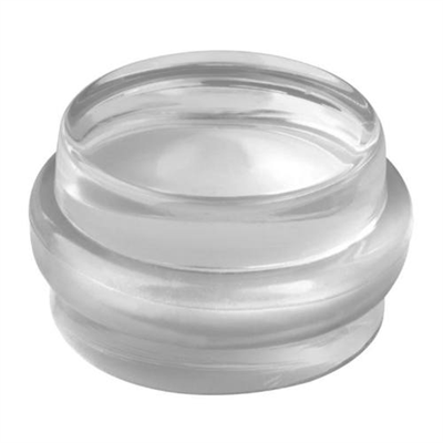 Zarážka dveřní, O 38 x 21 mm, transparentní, samolepící