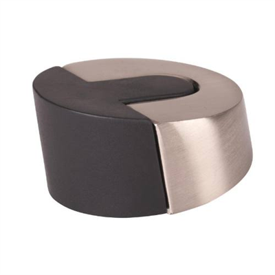 Zarážka dveřní, O 46 x 26 mm, matný nikl