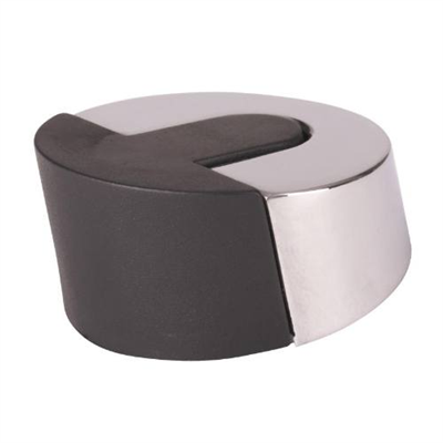 Zarážka dveřní, O 46 x 26 mm, chrom