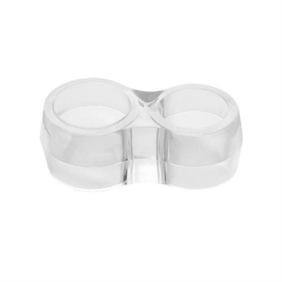 Zarážka dveřní na kliku, dvojitá, plast, transparentní