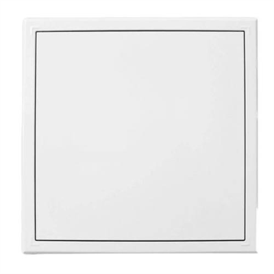 Dvířka revizní kovová 200 x 200 mm, s tlačným zámkem, bílá 0159