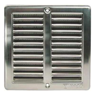 Mřížka větrací se síťovinou VM, 150 x 150 mm, nerez 0701