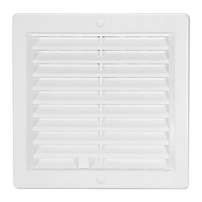 Mřížka větrací se žaluzií VM, 200 x 200 mm UB, bílá 0205