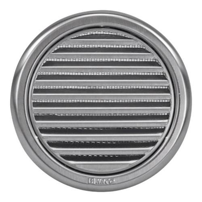 Mřížka větrací kruhová se síťovinou NVM, O 125 mm, nerez 0705