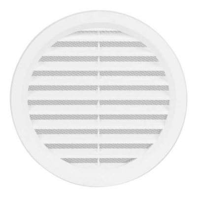 Mřížka větrací kruhová se síťovinou VM, O 140 mm, bílá 0403
