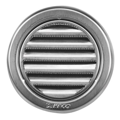 Mřížka větrací kruhová se síťovinou NVM, O 75 mm, nerez 0703