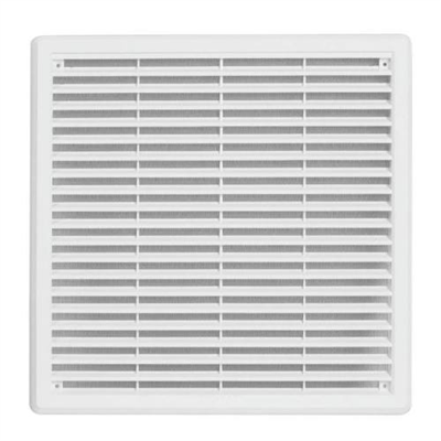 Mřížka větrací - krytka se síťovinou VM, 250 x 250 mm KB, bílá 0303