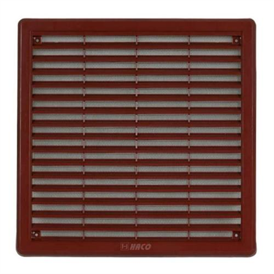 Mřížka větrací - krytka se síťovinou VM, 250 x 250 mm KH, hnědá 0304