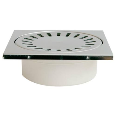 Vpusť podlahová spodní D 50 / 55 mm, nerez rámeček, mřížka SUN, bílá, ENPRO